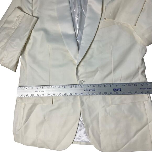 J Crew Dinner Jacket Mens 46L Off White Ludlow Slim Fit Italian Wool A7132 *Read - Picture 9 of 16